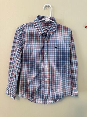 Properly Tied Blue & Red Plaid Button-Down Shirt